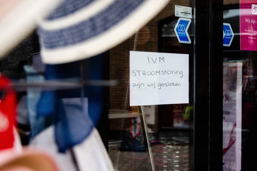 Winkel is gesloten vanwege een stroomstoring